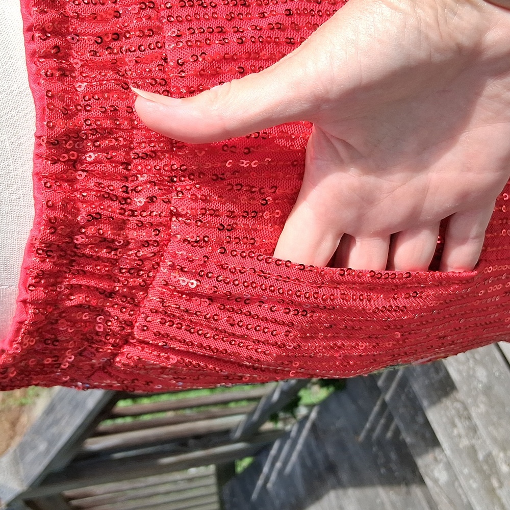 Red Sequin Nutcracker Shorts, Sequins & Beading, … - image 7